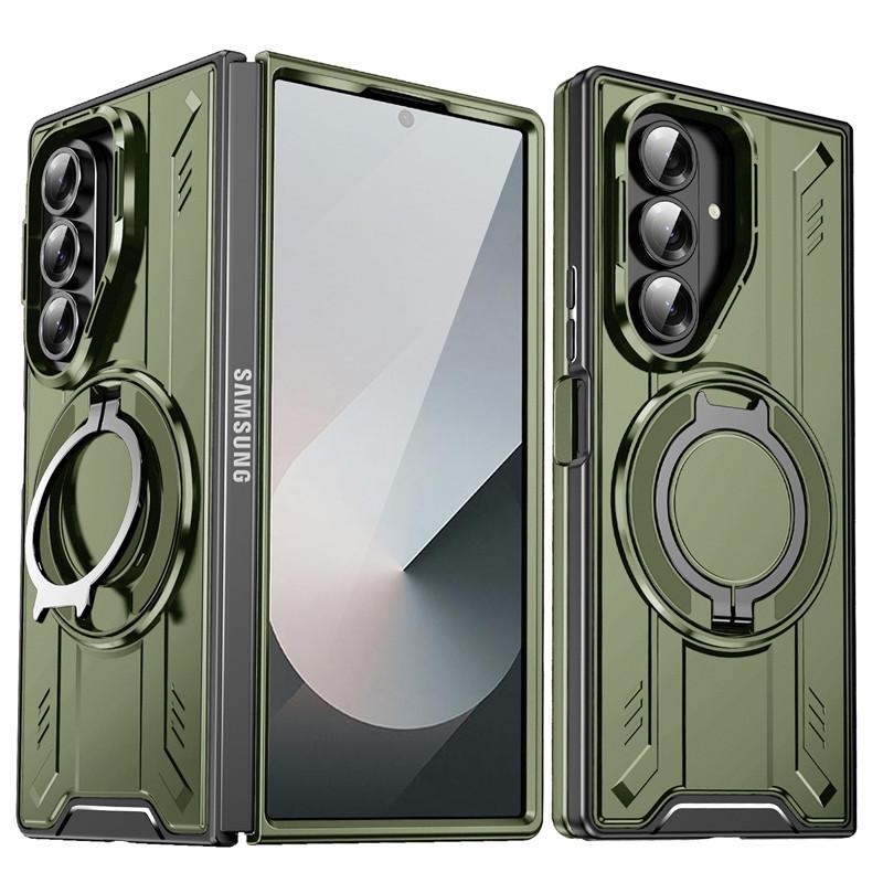 Для Samsung Galaxy Z FOLD 7 5G Чехол Магнитный Держатель Кольцо Бронированный Ударопрочный Чехол для Galaxy Z FOLD 7 ZFOLD7 Защитная Крышка для Объектива