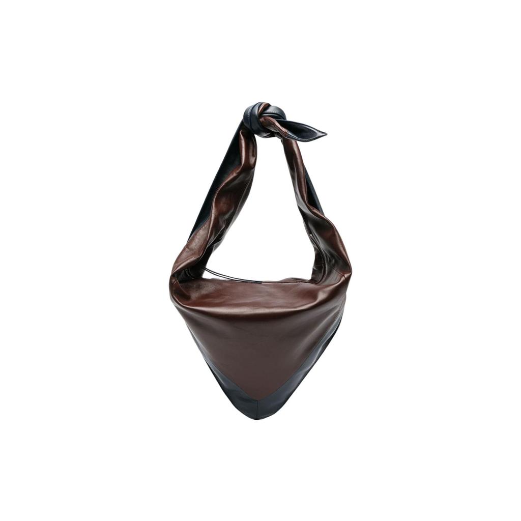 Lemaire Bandana Lambskin Handbag, Shoulder Bag Unisex Chocolate BG0037-LL095-M20