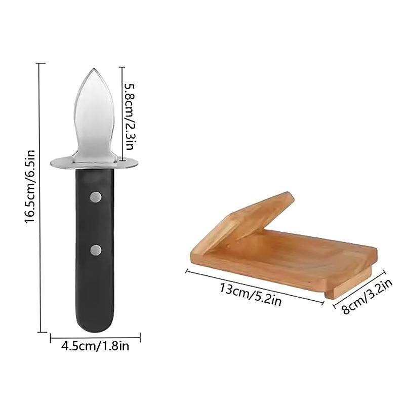 Oyster Tool Wooden Oyster Shucking Clip Knife Machine Oyster Shucker Clamp Holder Seafood Tools
