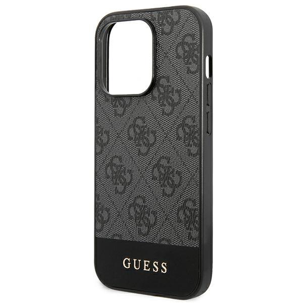 Etui do iPhone 14 Pro Max Guess 4G Stripe Szary