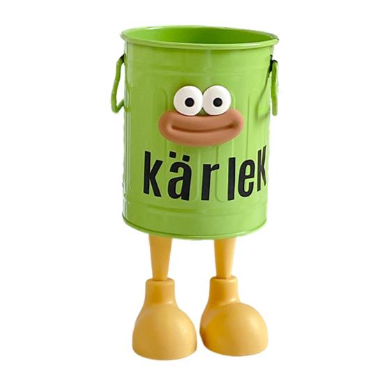 Cartoon Pen Holder Metal Storage Organizer for Pens Pencils Erasers Crayons Markers Large Capacity Desktop Pen Stand for Office School