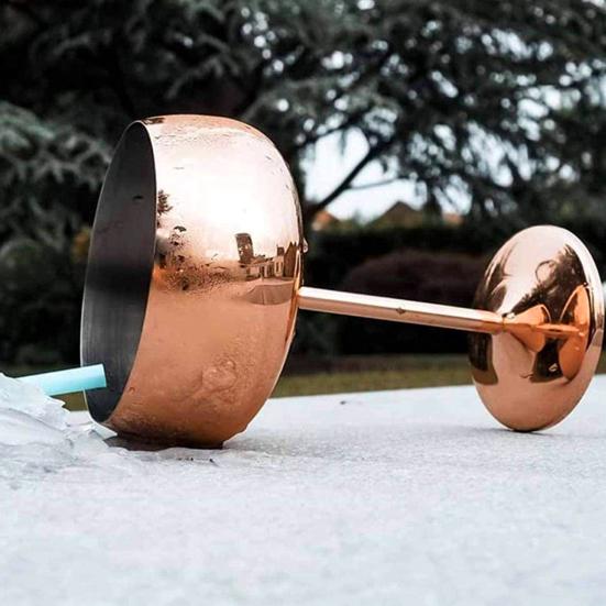 Бокал для вина из нержавеющей стали с широким горлом, удобная ручка, устойчивый к изгибу, прочный бокал для шампанского-купе