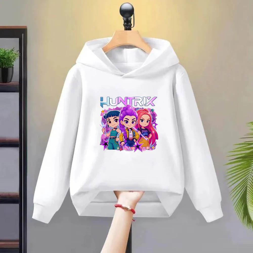 Детские Худи KPop Охотники на Демонов топы Мальчик Девочка Пальто Повседневный Малыш Худи белый розовый ребенок Весна Осень