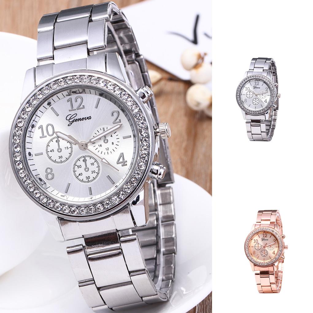 Unisex Casual Stainless Steel Band Couple Watch Fashion Quartz Wrist Watches
