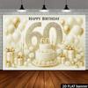 Luxurious 60th Birthday Background Banner - Suitable for 60th Anniversary CelebrationDJH