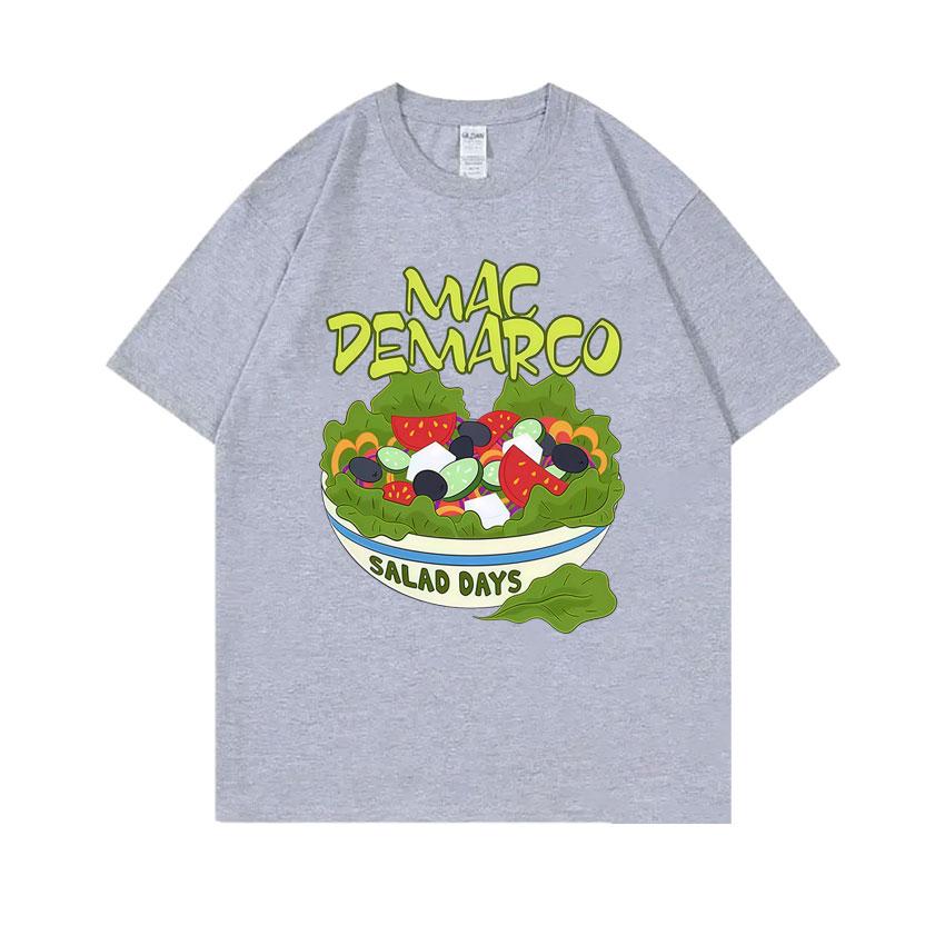 Mac Demarco Salad Days Графические футболки Унисекс Женские Повседневные Хлопок Винтажные Футболки с коротким рукавом Унисекс Мода Искусство Эстетичные Футболки