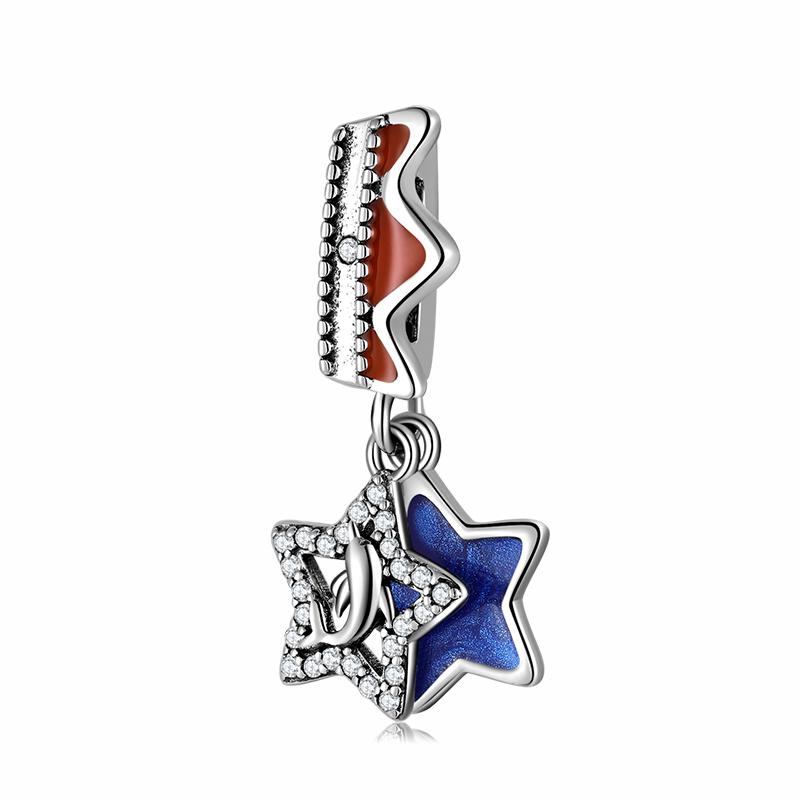 Designer Charms 925 Sterling Silver Tortoise Panda Unicorn Clip Beads with Clear CZ Bead Charms for Reflection Bracelet Jewelry