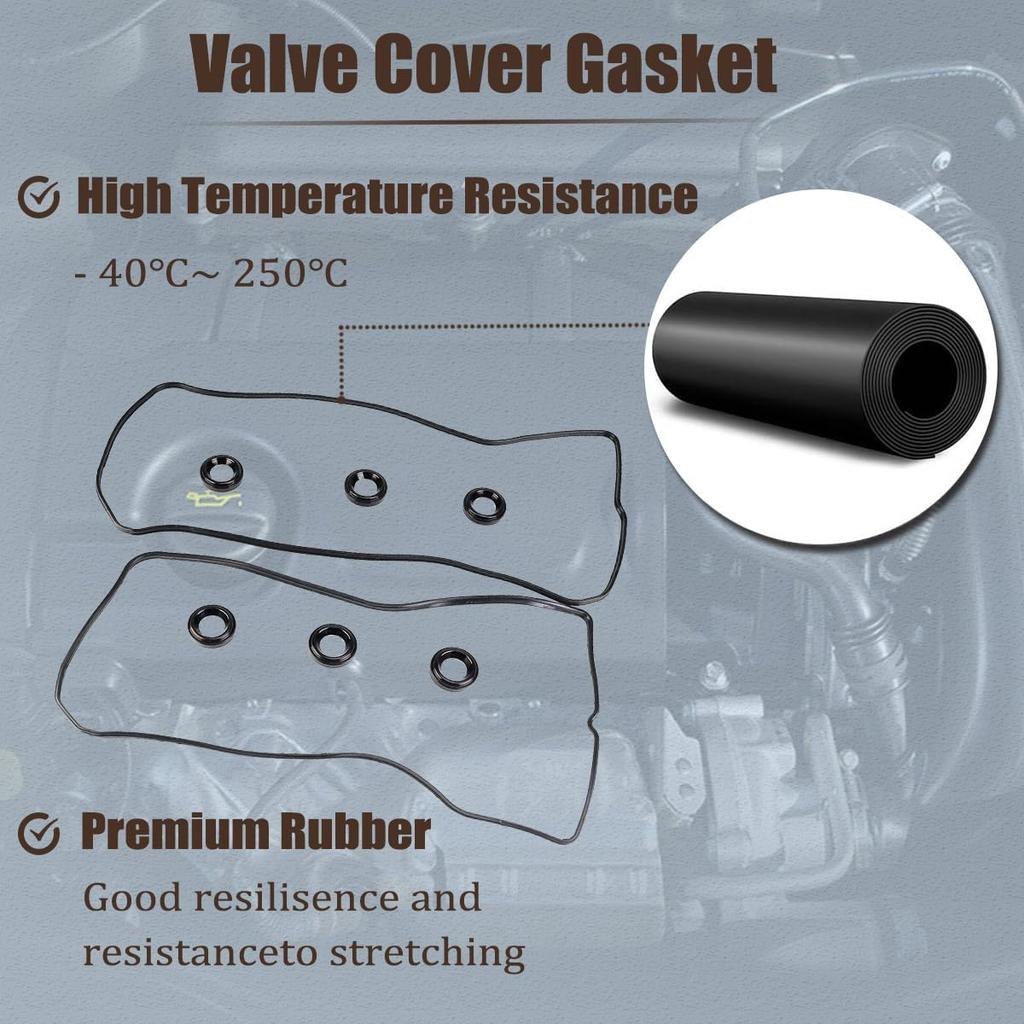 Valve Cover Gasket for Toyota Avalon Toyota Sienna Camry RAV4 Highlander 2008-2016 Lexus ES350 Lexus RX350 2007-2015 3.5L Replace # VS50682R