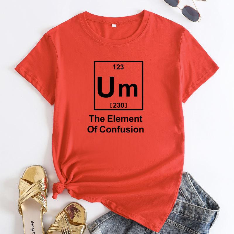 Summer Street Trendsetters Letter Tops Round Neck Pure Cotton Printed Short Sleeved T-Shirts Women’s Tees