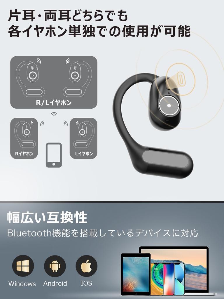 Bluetooth Headset Industry High Standard Masterpiece with Detachable Open Earphones for OWS Can Be Used In One Ear or Both Ear Hook Bluetooth ENC