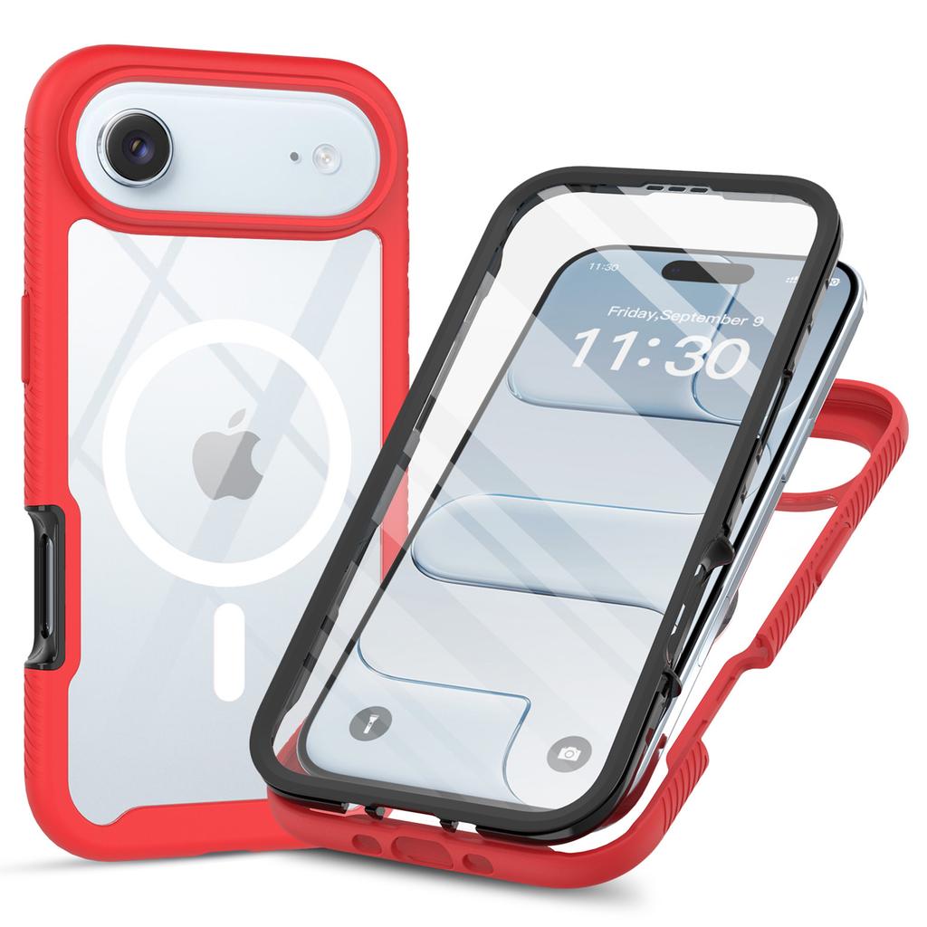 For iPhone Air Magnetic Case PC + TPU Protective Phone Cover with PET Screen Film