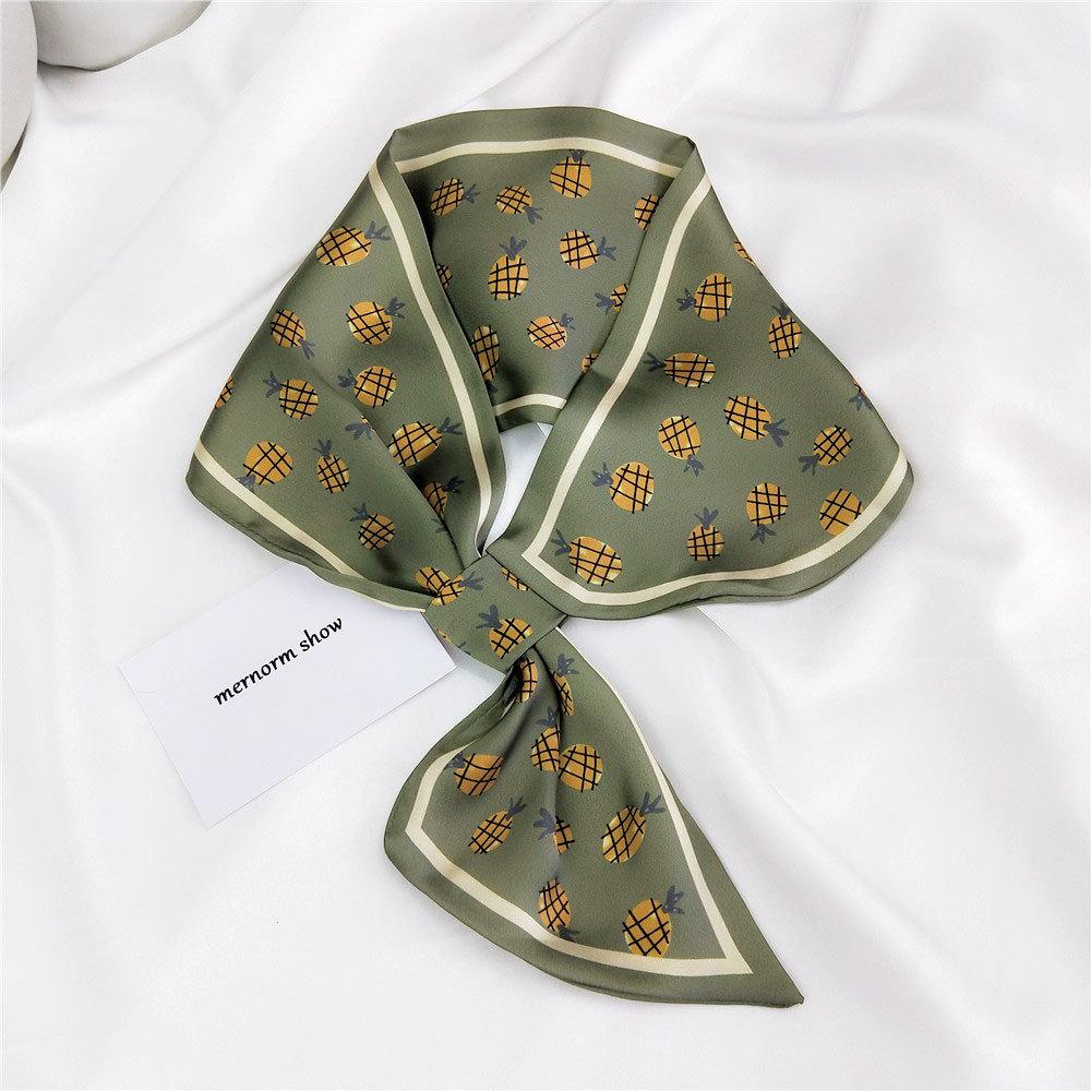 Новые шарфы Шелковые шарфы Женские весенние и осенние длинные декоративные профессиональные шарфы Летние тонкие стили в сочетании с рубашками Стильные