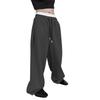 Men's  European and American Wide-Leg Sweatpants, Drawstring Waist, Loose Fit, Straight-Leg Sports Pants