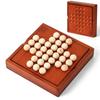 AIUAZA Wooden Mini Travel Classic Wooden Board Single Player Kids Puzzle Indoor Party Gathering Tabletop Puzzle Game All Except Game, Game, Game, Toy,