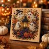 Quirky Halloween Art Projects Ghost Faux Pearl DIY Kit, Spooky 3D Bead Festive Kit Painting Crafts, Gothic Wall for Adults Beginners Creative