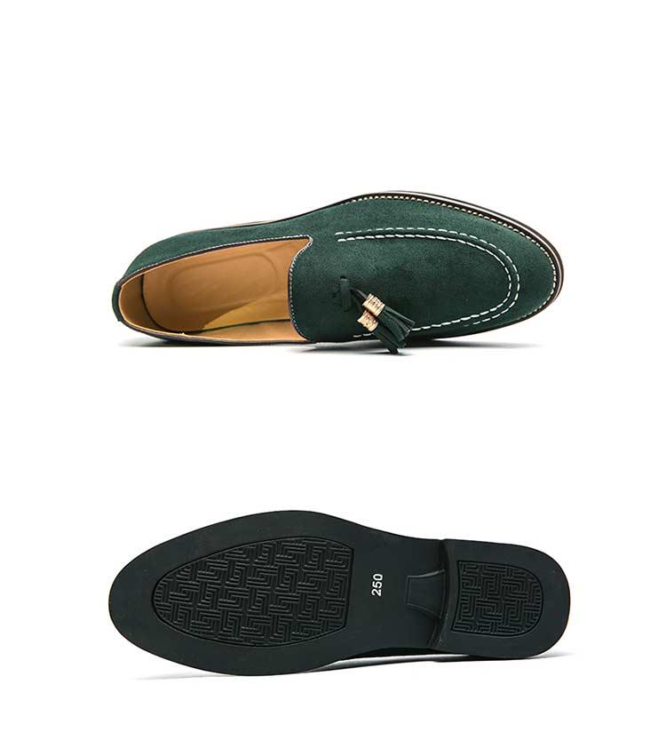 Мужские лоферы из матовой кожи с острым носком в британском стиле: Повседневные туфли для вождения без застежек