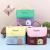 Polyester House Shape Makeup Bag Cute Toiletry Organizer Durable Travel Makeup Handbag  Gift