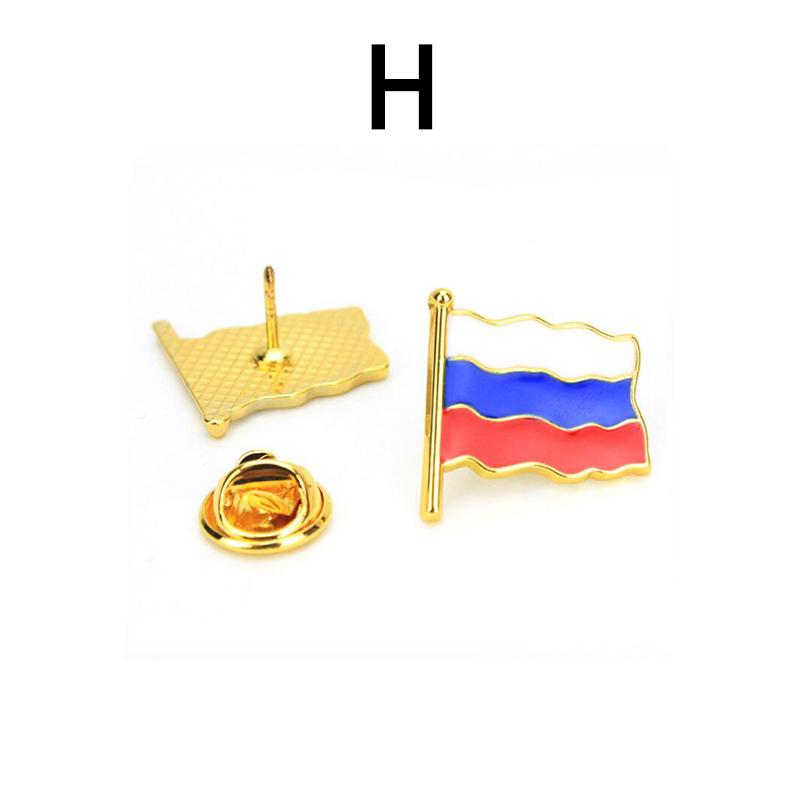 1Pcs Jewelry Gift Collar Pin National Flags Brooches Button Badge Russian Tricolore Hat Bag Clothes