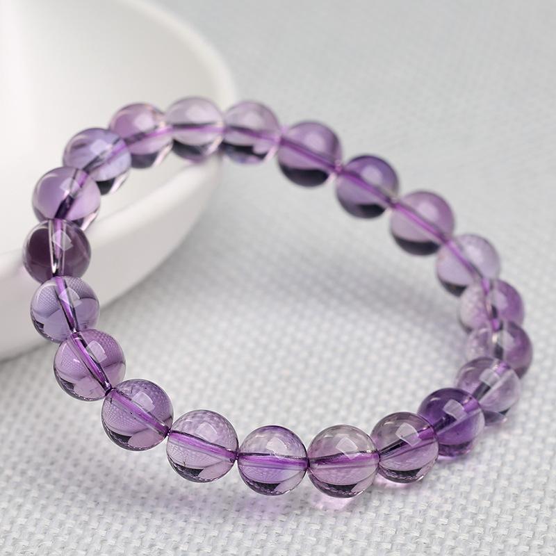 Hongchu Crystal Natural Bolivian Amethyst Bracelet Ice Glass Mirror Electric Light Amethyst Bracelet