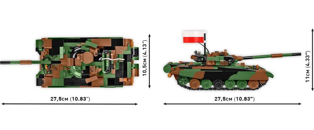 Cobi Armed Forces MR1 Scale #2624 T-72 (PL/UA) (Polish/Ukrainian Army) 1/35