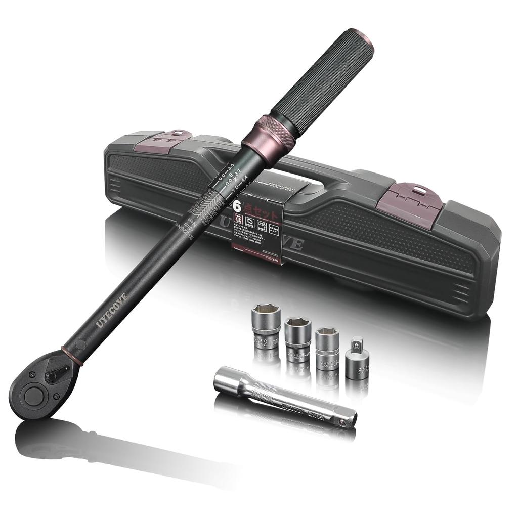 UYECOVE Torque Wrench Set for Car Tire and Machine High Accuracy Dual Left and Right 72 Short Feed Quick Easy To Calibration Japanese Instruction and