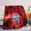 Custom Name,FC Bayern Munich Printed Flannel Blanket, soft throw for bedroom sofa, washable, Christmas present, great gift.