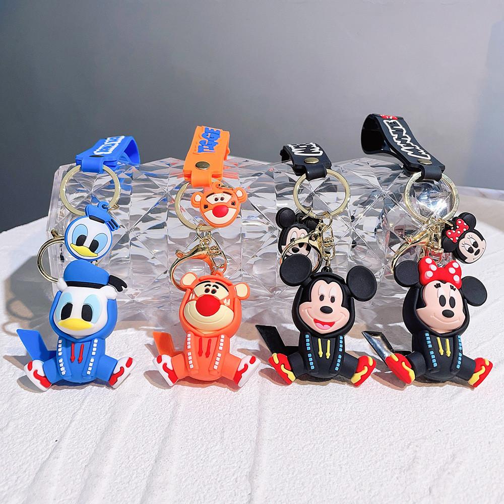 Adorable Mickey And Minnie Sweatshirt Keychain Cute Pvc Key Ring Birthday Gift