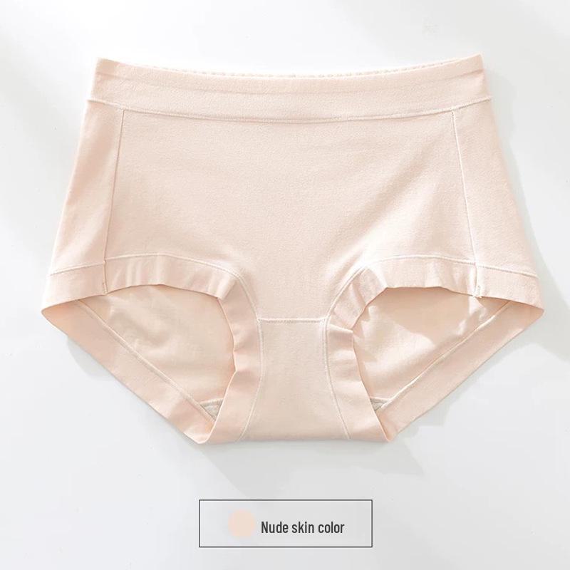 Women's Pure Cotton Antibacterial Mid-High Waist Briefs - 7A Grade, Comfortable, Hip Lifting