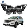 1 Set Fog Lights Headlight For Ford Edge 2015 2016 2017 2018  Fog Lamp Cover Grill Bezel Front Bumper Fog Light