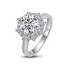 925 Silver Moissanite Certified Diamond Ring Classic 8 Claw Design D Color Moissanite Engagement Wedding Ring Luxury Jewelry