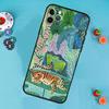 Cute Cartoon Sloth Leopard Phone Case For iPhone 17 Air 15 14 13 12 11 16 Pro Max 13 12 mini 15 16 Plus 16e Cover Funda