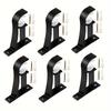 Black Wall-Mounted Curtain Rod Brackets, Durable Sturdy Brackets for Curtain Rods