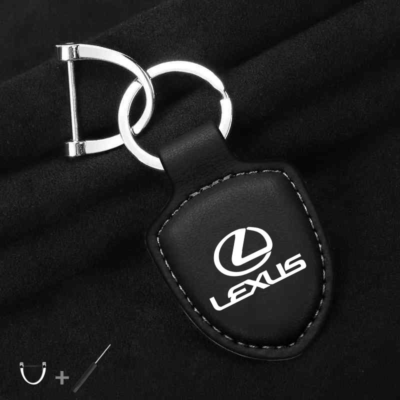 For Lexus RX330 Fsport IS200 IS250 RX350 GX NX300h Ct200h Accessories Car Shield Leather Keychain Key Ring Pendant Holder Gift