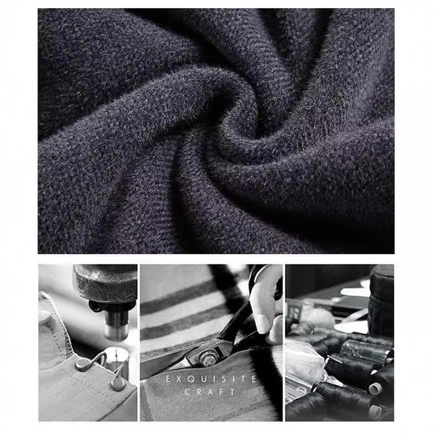 Men's Genuine Chenille Thickened Turtleneck Sweater - Warm, Casual, and Stylish for Middle-Aged.