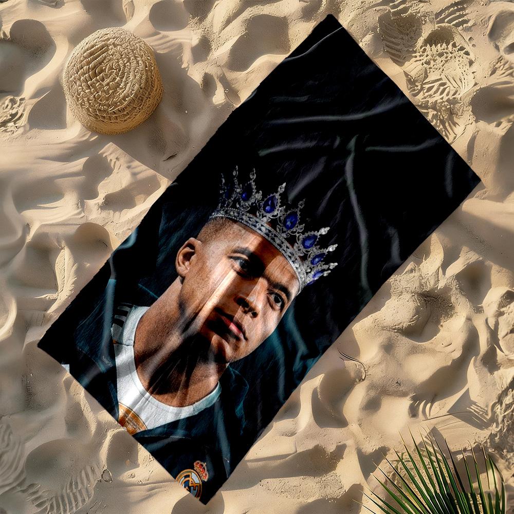 Star Player Kylian Mbappé Beach Towel Super Soft Microfiber Quickdry Fabric Comfortable Lightweight