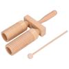Percussion Wooden Guiro Threaded Double Cylinder Early Education Musical Guiro Instrument for Kids