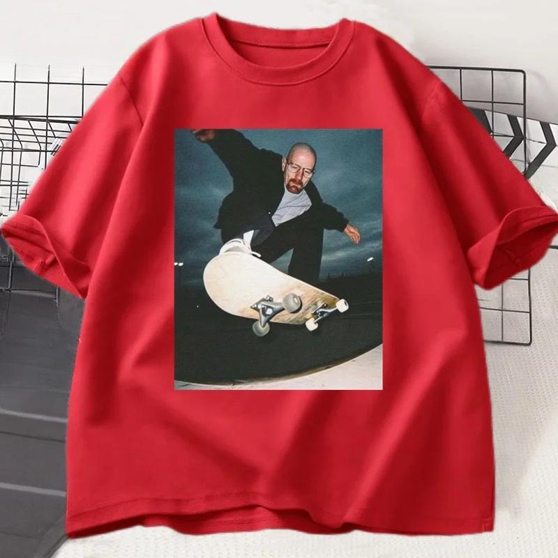 Breaking Bad Heisenberg Tshirts Unisex Walter White 90s Skate TShirt Women and Unisex Unisex Graphic Printed T Shirt Cotton Tees