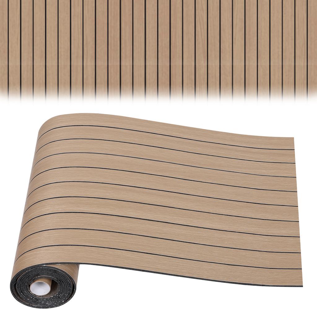 Обои с рисунком деревянных реек ПВХ Самоклеящиеся деревянные обои 118x15,7 дюйма Самоклеящаяся звукоизоляционная 3D-панель из искусственных деревянных реек
