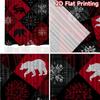 2pcs, 2D FLAT PRINTING Curtains (Without Rod) Plaid Forest(1) Modern Fashionable Curtainments during the Christmas holiday