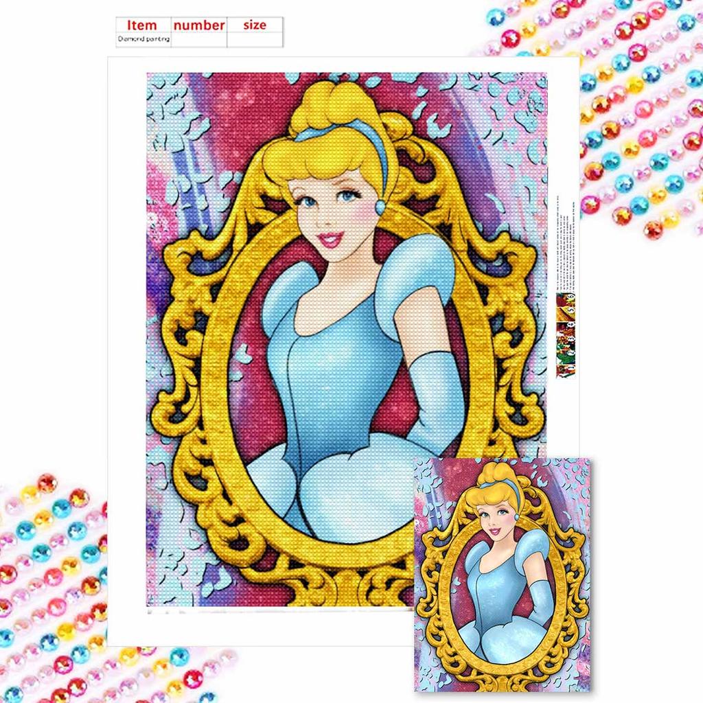 DIY Diamond Painting Beautiful Princess Cross Stitch Kit Mosaic Art Diamond Painting Full Circle Diamond Home Decoration
