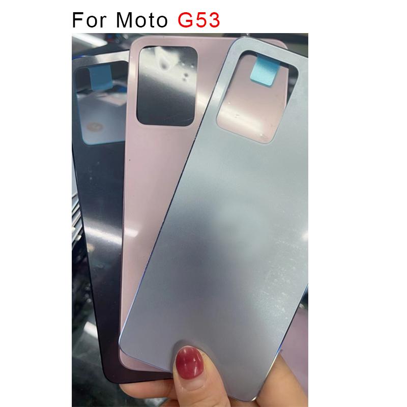 cover 6.5" battery cover For Motorola Moto G53 XT2335-2 Back Battery Cover Rear Panel Housing Case Repair Parts