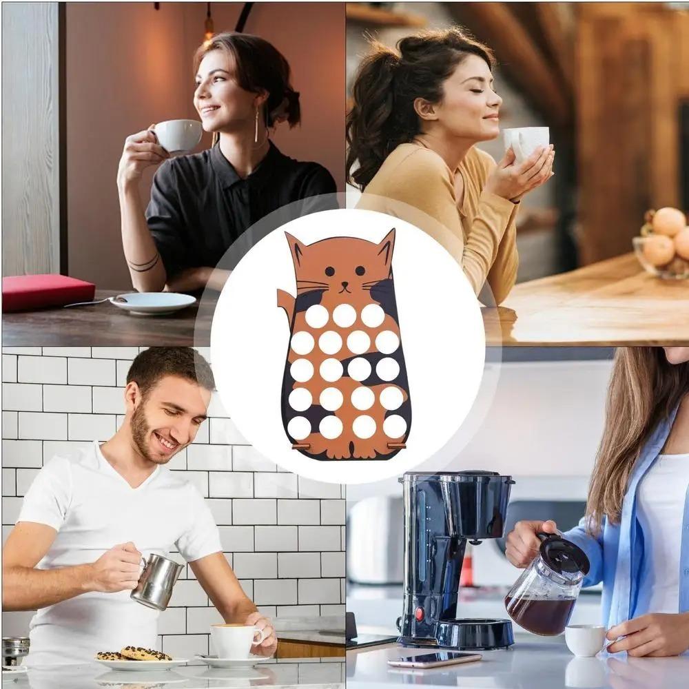 Multi-Tier Coffee Bar Organizer Wooden Coffee Stand for Tea Bags Chocolate Beans