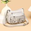 Women's Multi-Pocket Stitching Multi-Layer Shoulder Crossbody Bag
