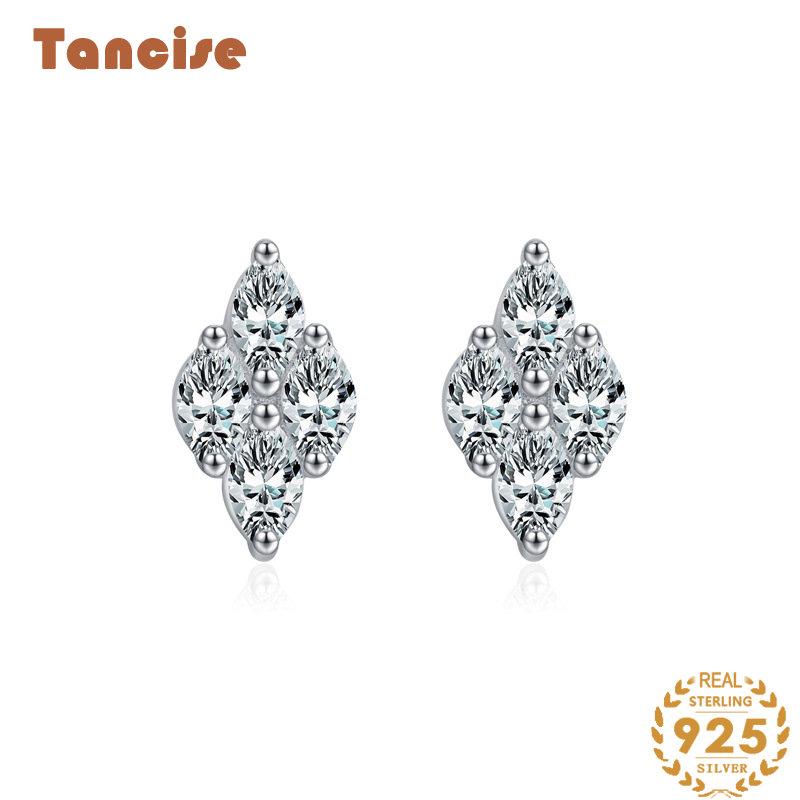 Tancise 925 Sterling Silver Zircon Earrings Drop Earrings For Women Wedding Party Gifts