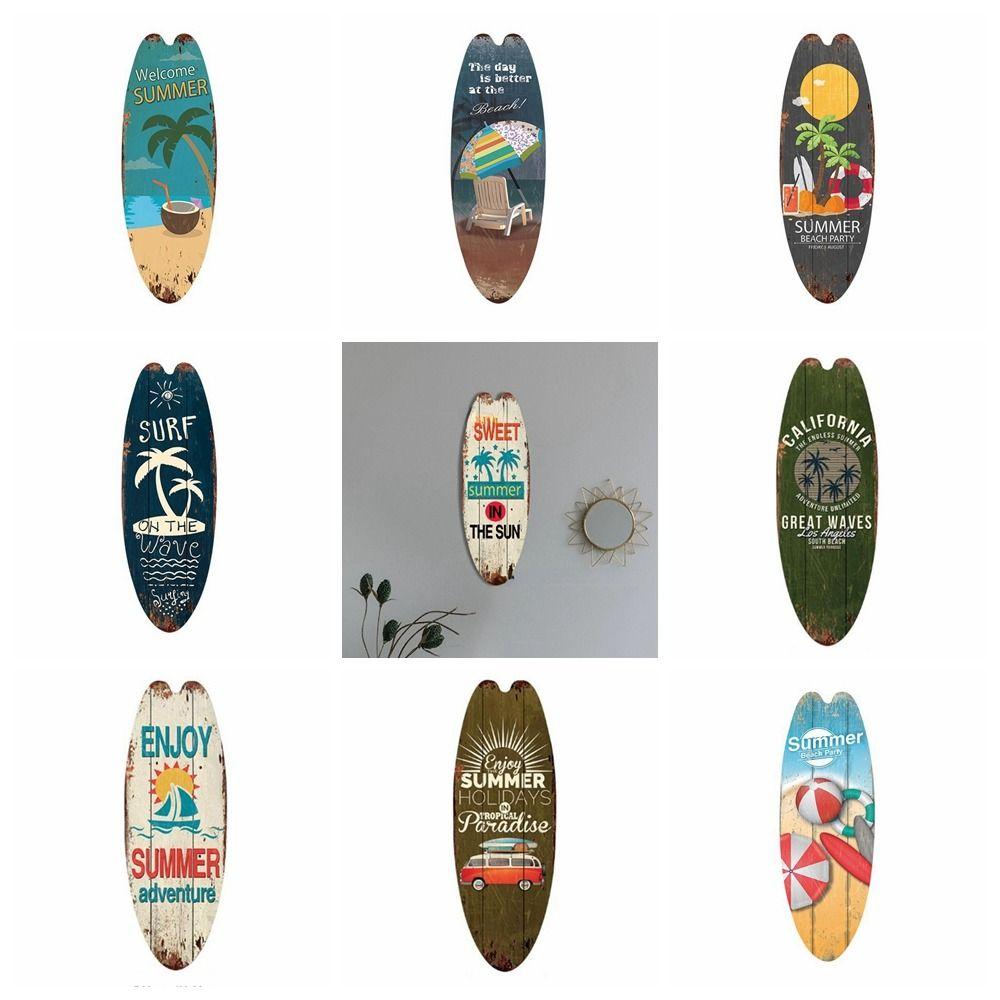Cool Marine Steering Wall Board Exquisite Printing Wooden Surfboard Wooden Pendant Wall Board