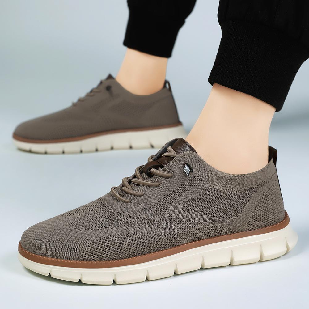 Обувь Мужская 2025 Большой Размер Мужская Обувь Лето Новая Британский Стиль Спортивная Повседневная Обувь Легкая Дышащая Сетчатая Обувь