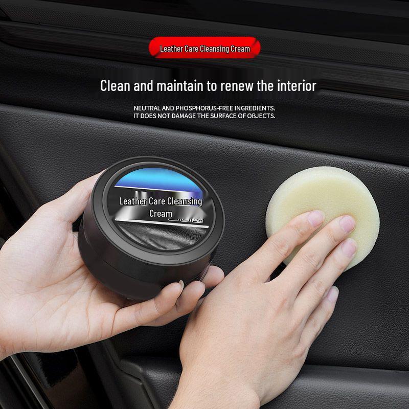 Крем для ухода за кожей салона автомобиля и его очистки