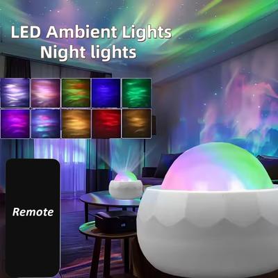 Aurora Starry Northern Light RGB Проекционные Ночники USB Вилка Пульт ДУ Проектор Атмосферная Лампа для Декора Комнаты Вечеринки