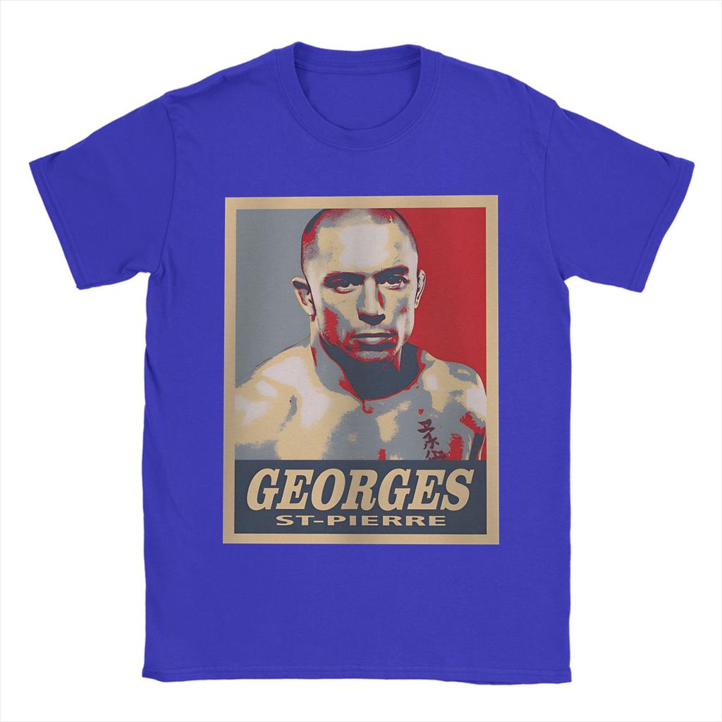 Мужская футболка Georges St Pierre Винтажная 100% Хлопок Футболки с круглым вырезом и коротким рукавом Идея для подарка Топы