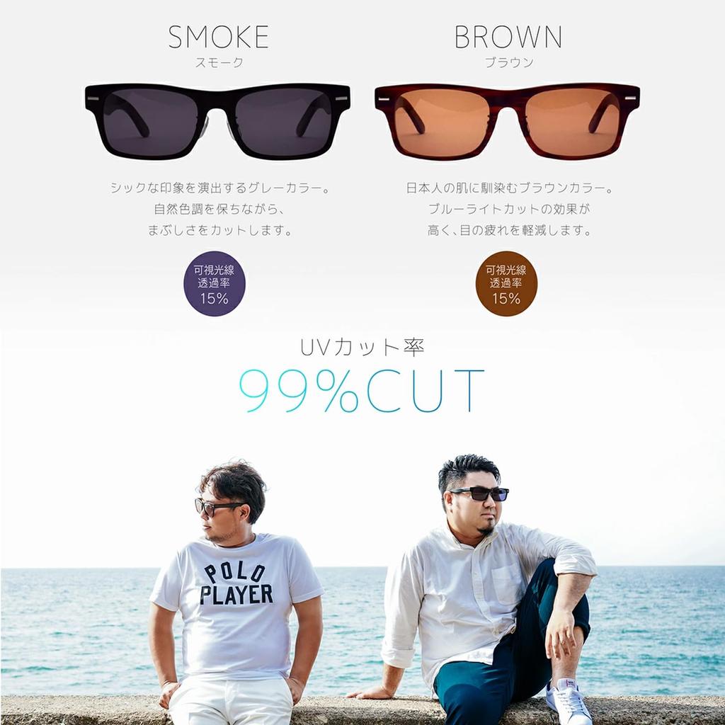 Big UV Large [LANCETTI] Sunglasses, Size, Men's, Protection, Sunglasses, Black, LS-K11-C1-58